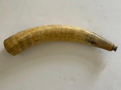 Antique Powder Horn: African Ethnographic & American Classical, 1900