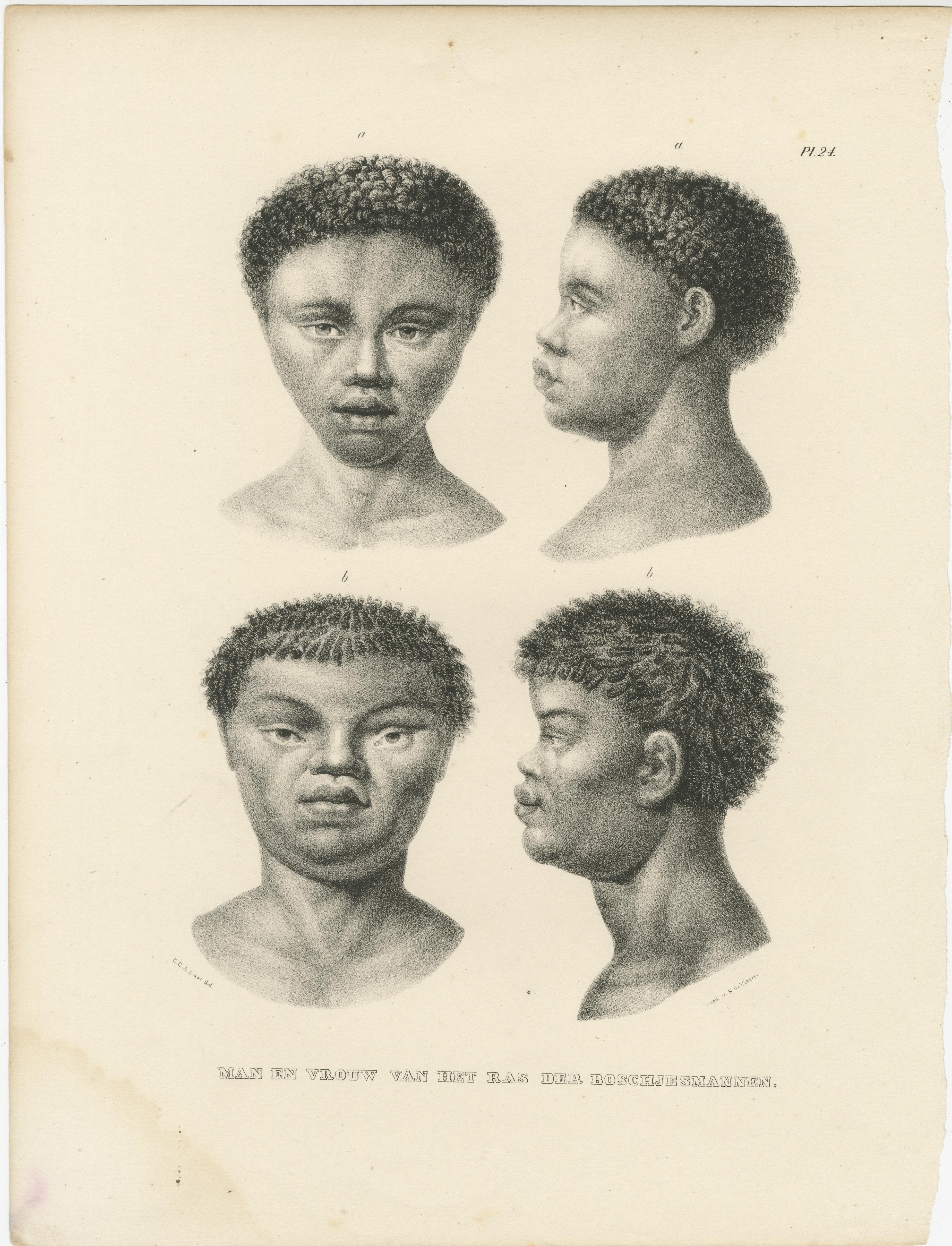 Suisse Lithographies ethnographiques anciennes de peuples africains, Brodtmann, 1827 en vente