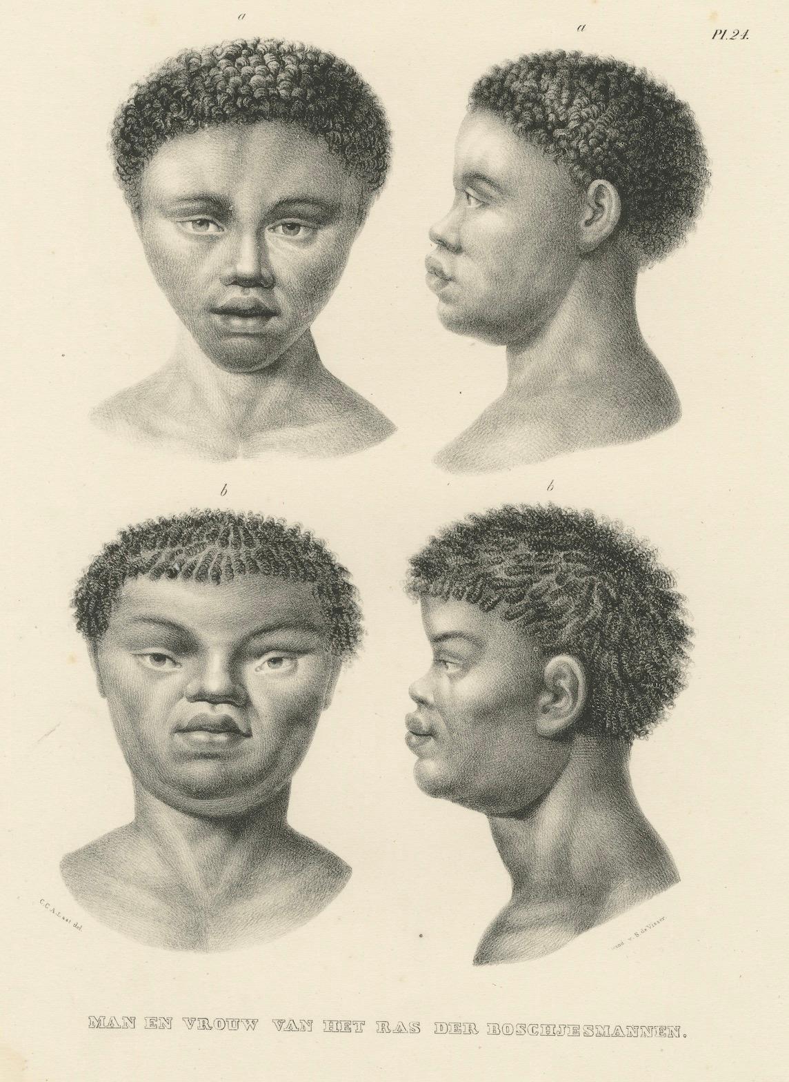 Lithographies ethnographiques anciennes de peuples africains, Brodtmann, 1827 en vente 1