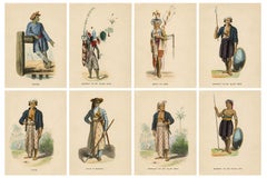 Antique Ethnographic Prints of Indonesia & Timor Islands, Set of 8, 1852
