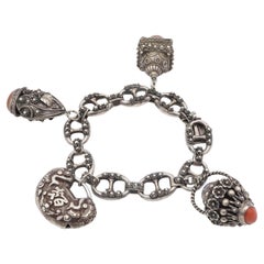 Bracciale Charme Antiques Etruscan Revival 800 in argento con pietre multiple