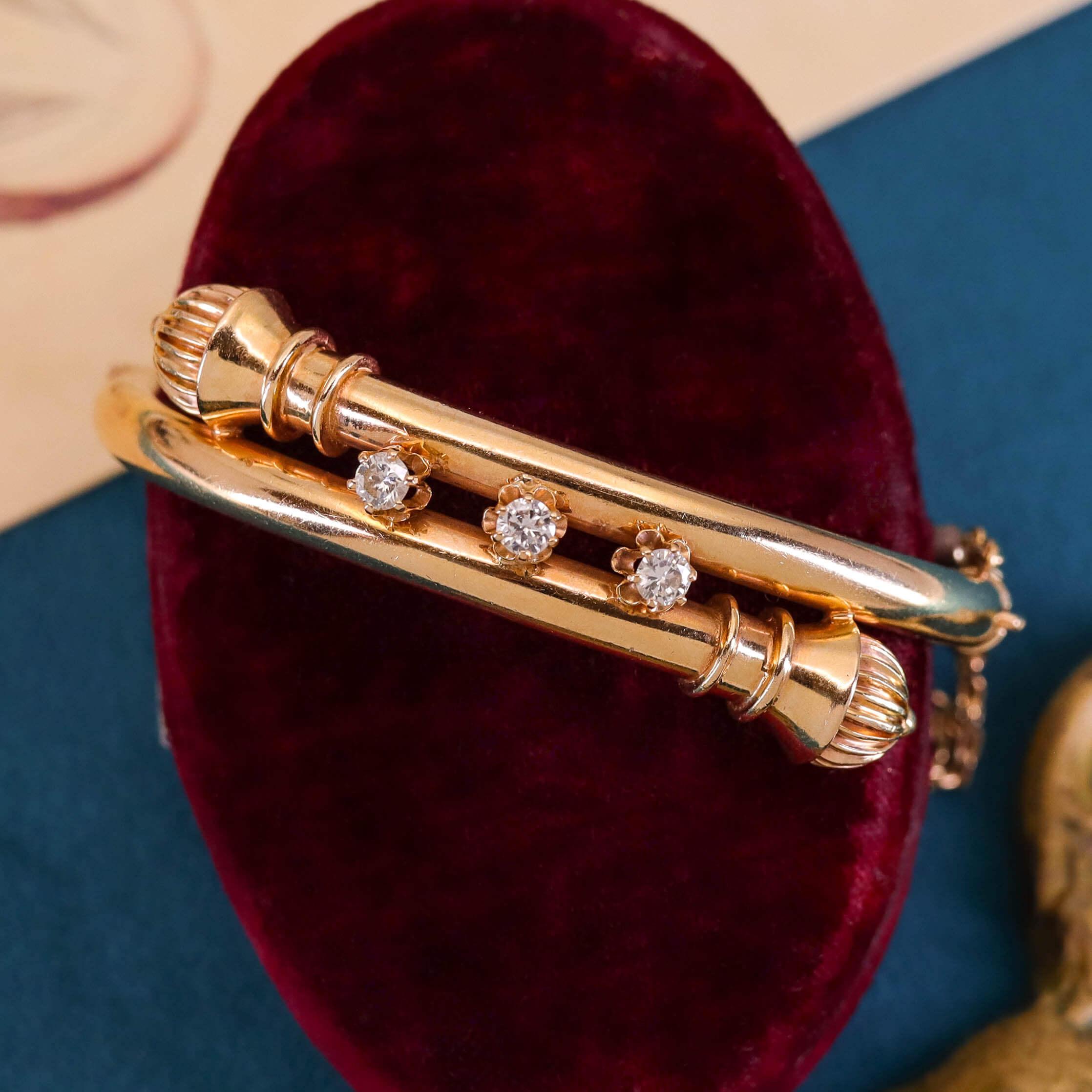 Antico bracciale etrusco revival in oro 14k In condizioni buone in vendita a Lewisburg, PA