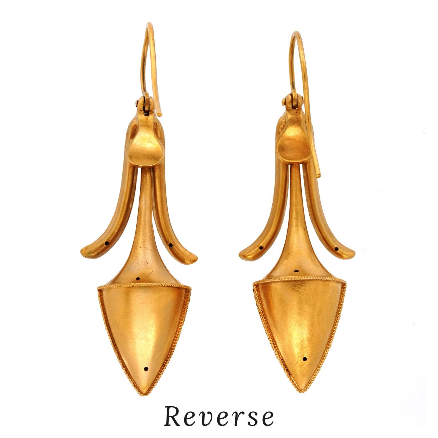 Antike Etrusker Revival Ohrringe im Angebot 3