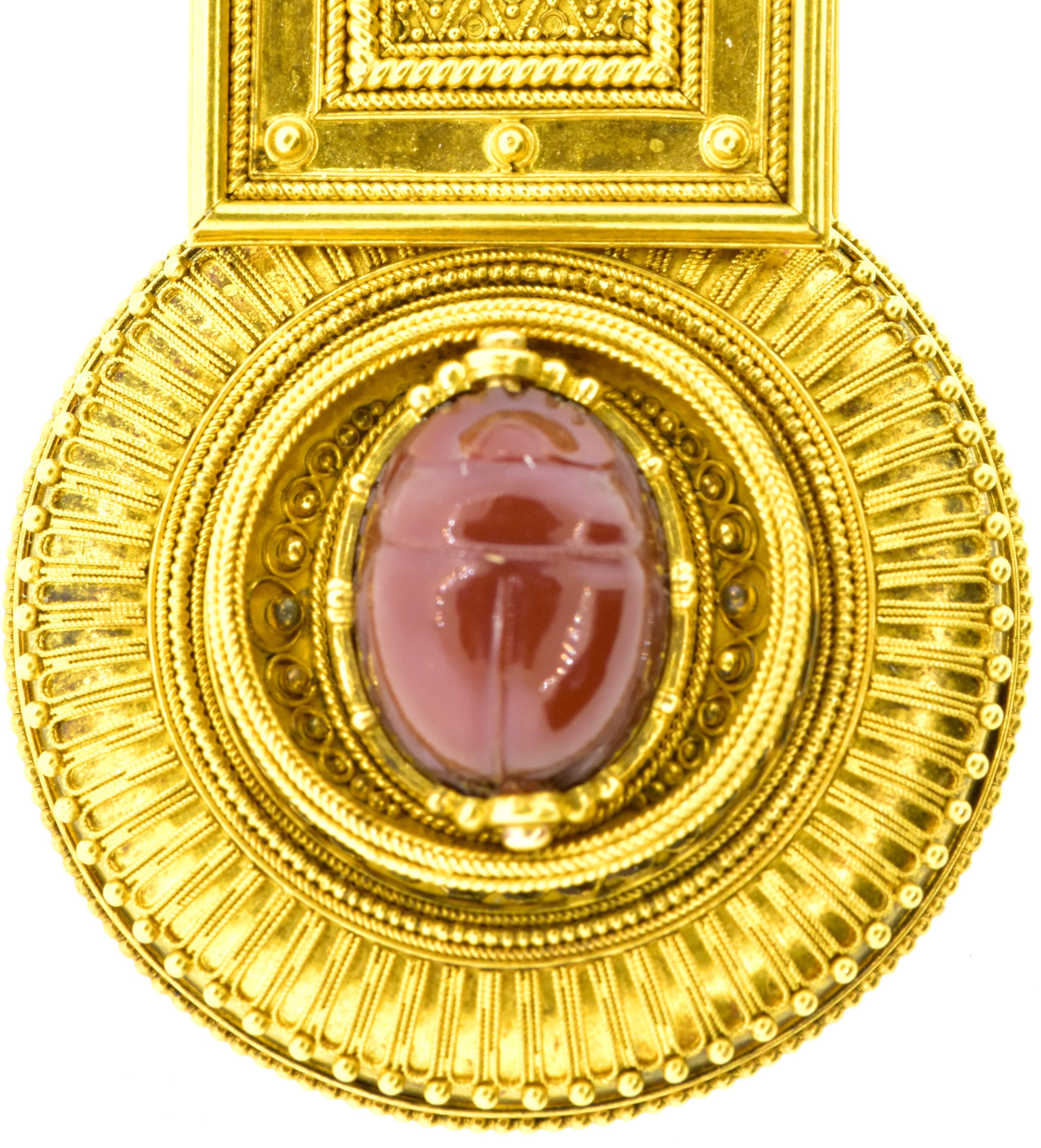 Antique Etruscan Revival Ernesto Pierret Pendant, c. 1860 For Sale 6