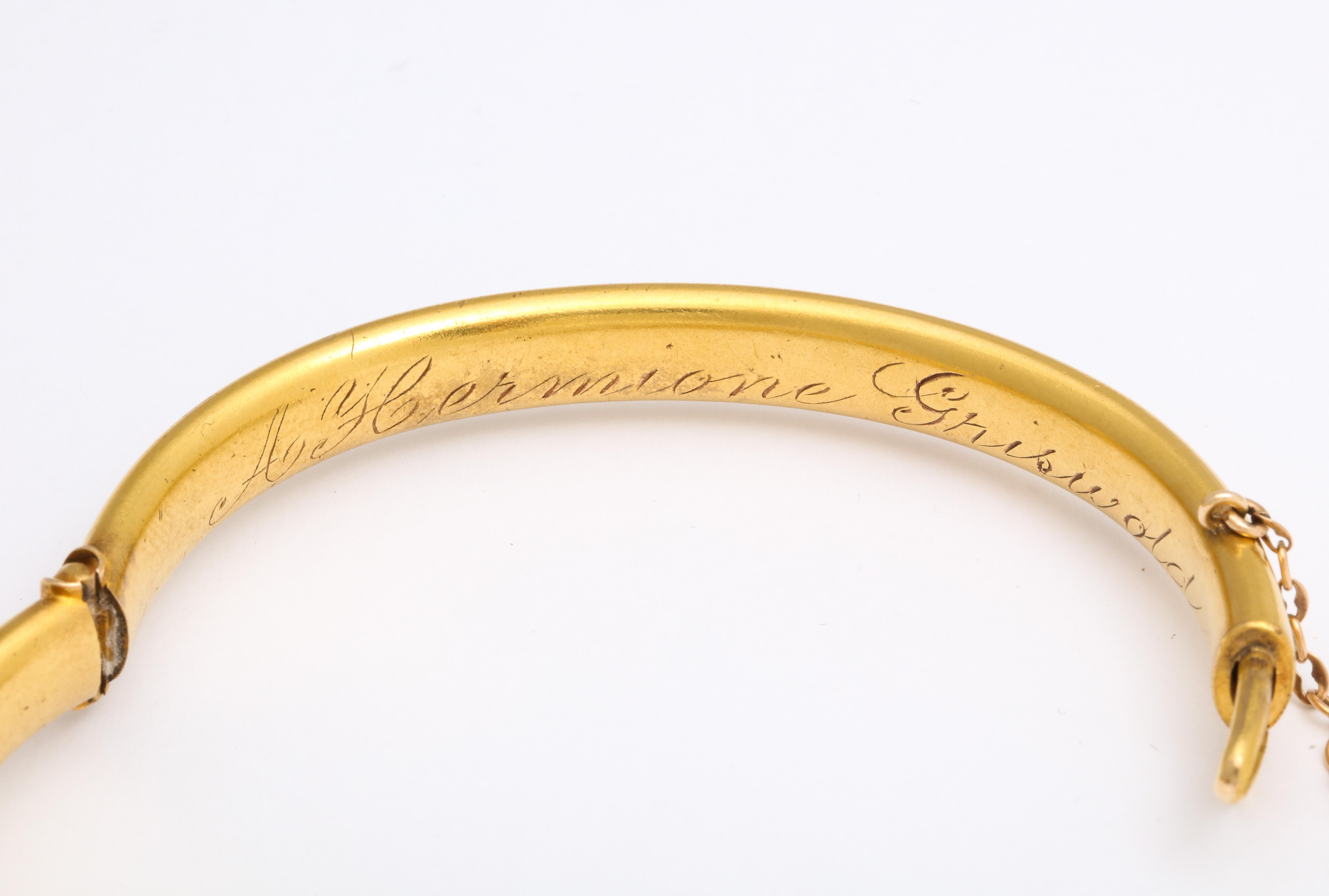 Antique Etruscan Revival Wave Bracelet in 15 Kt Gold For Sale 1