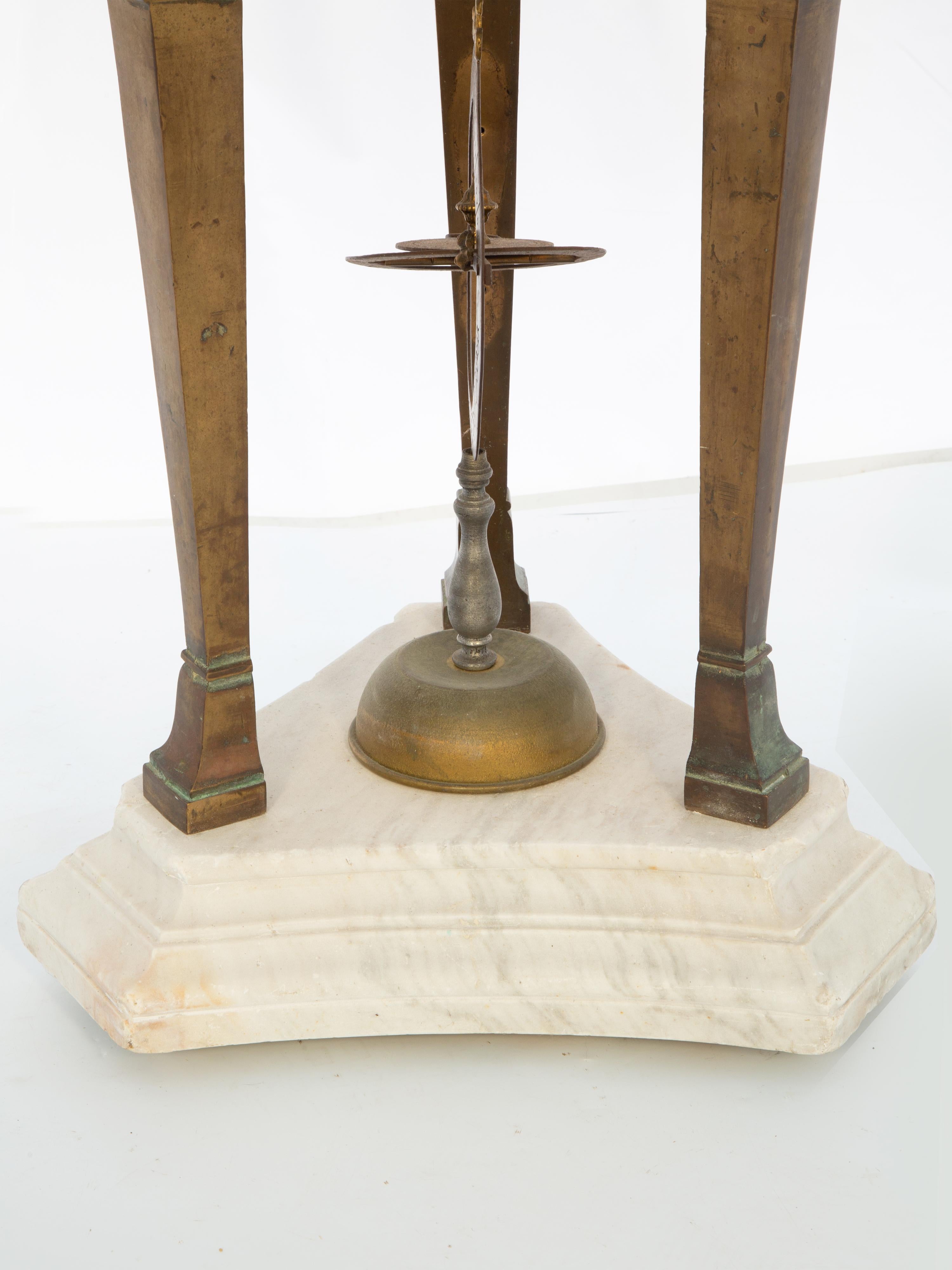 Italian Antique Etruscan Style Table of Gilt Bronze and Marble For Sale