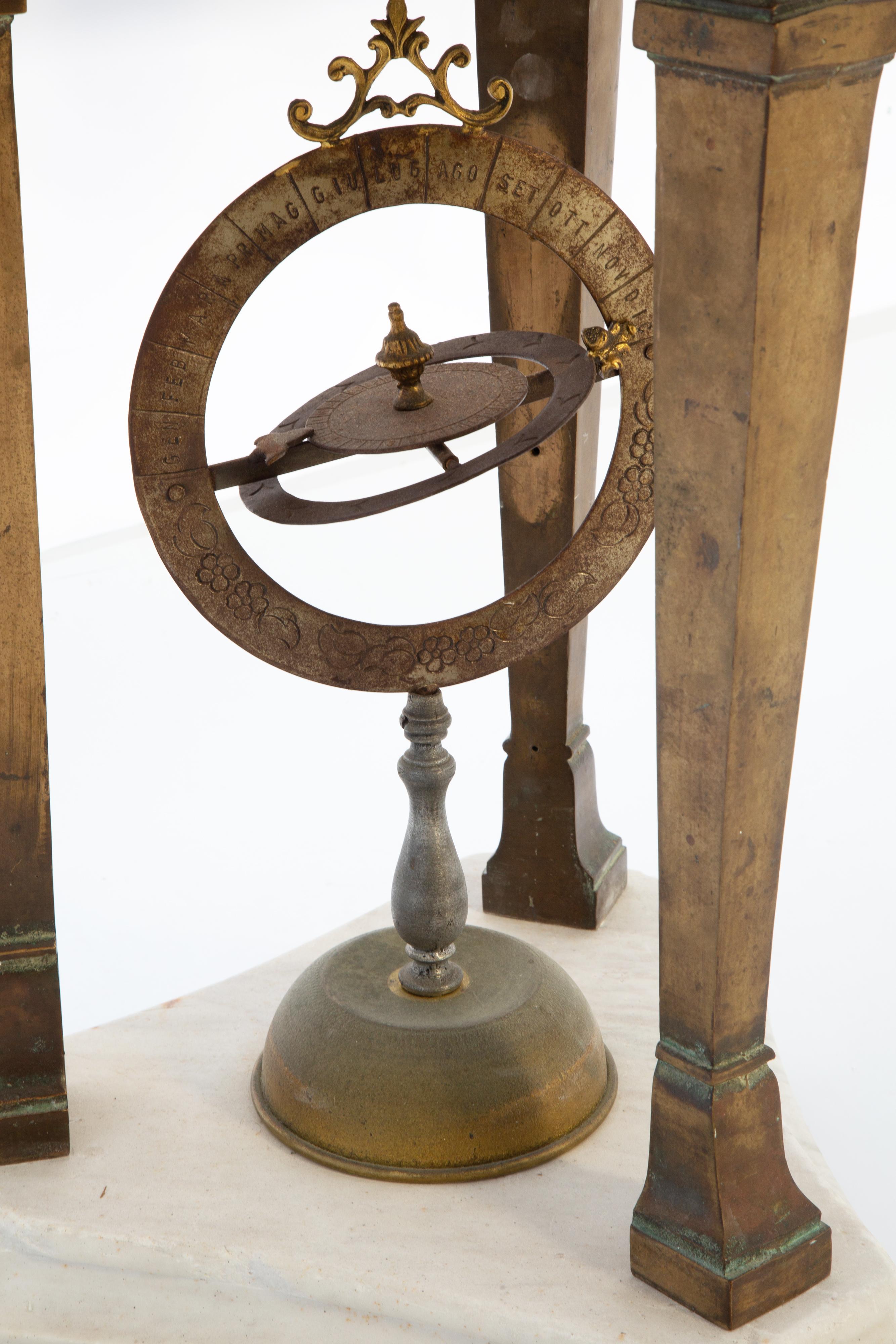 19th Century Antique Etruscan Style Table of Gilt Bronze and Marble For Sale
