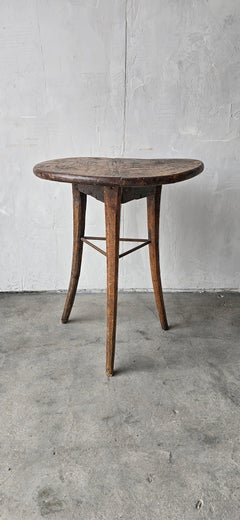 Antique European 3-Leg Side Table