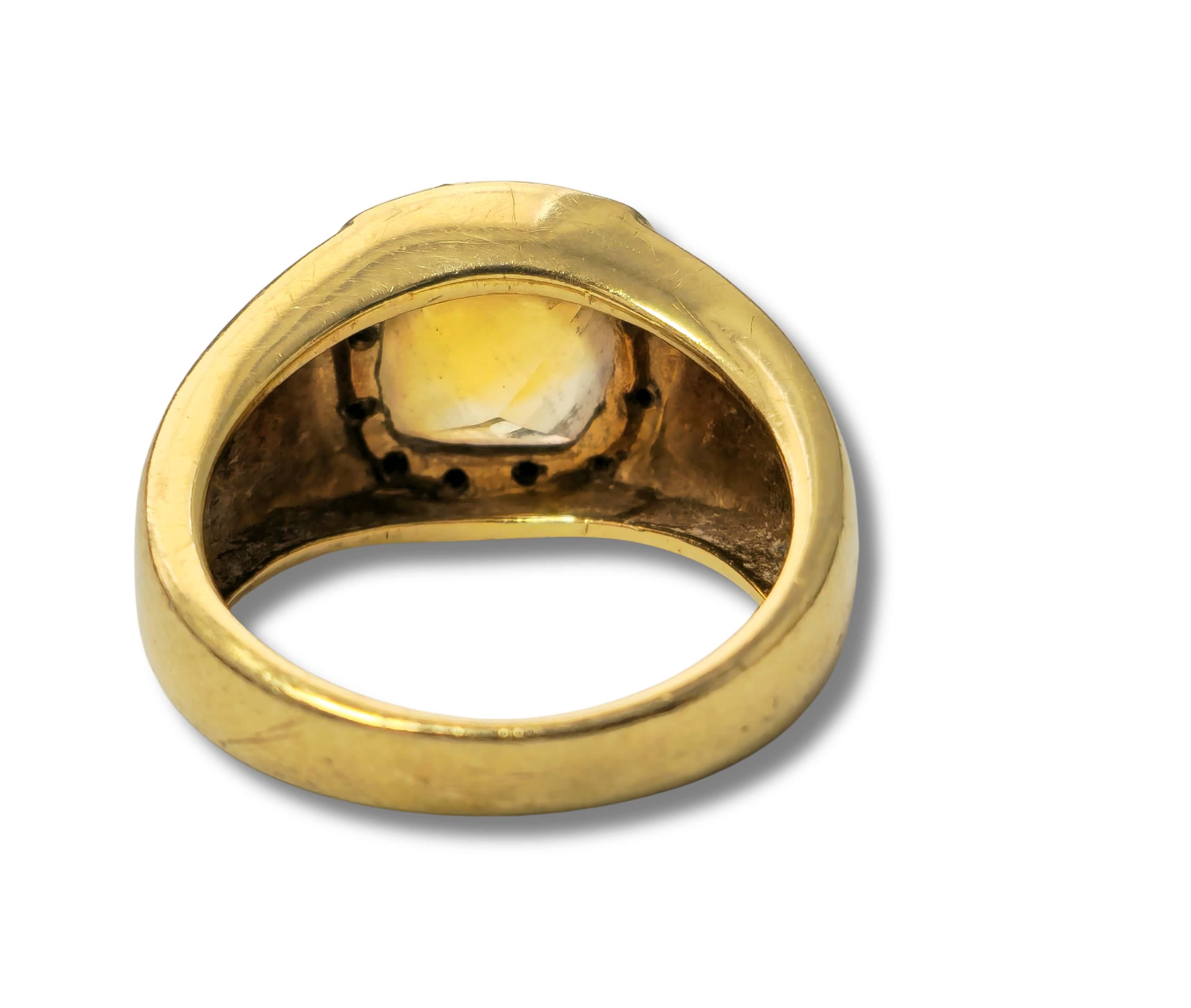 De las mujeres Anillo Europeo Antiguo de Citirino Amarillo de 4,90 Quilates Unisex en venta