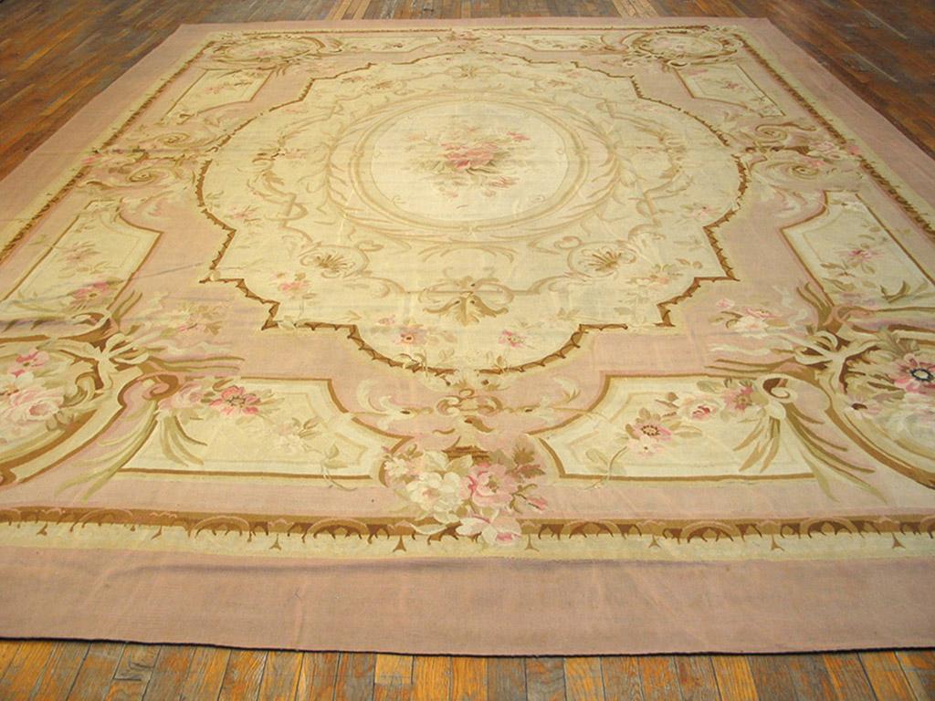 19th Century French Aubusson Carpet Napoleon III Period 
10'10