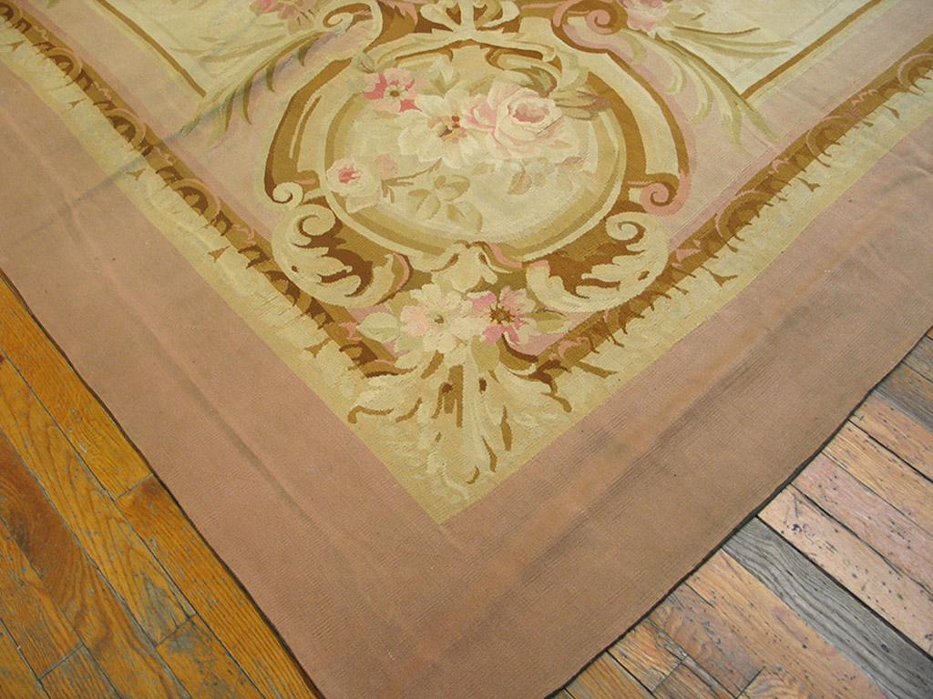 Francese Tappeto Aubusson francese del XIX secolo, periodo Napoleone III (10'10
