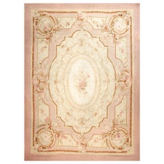 Antique Late 19th Century French Aubusson Carpet ( 10'10" x 15' x 330 x 457 cm )