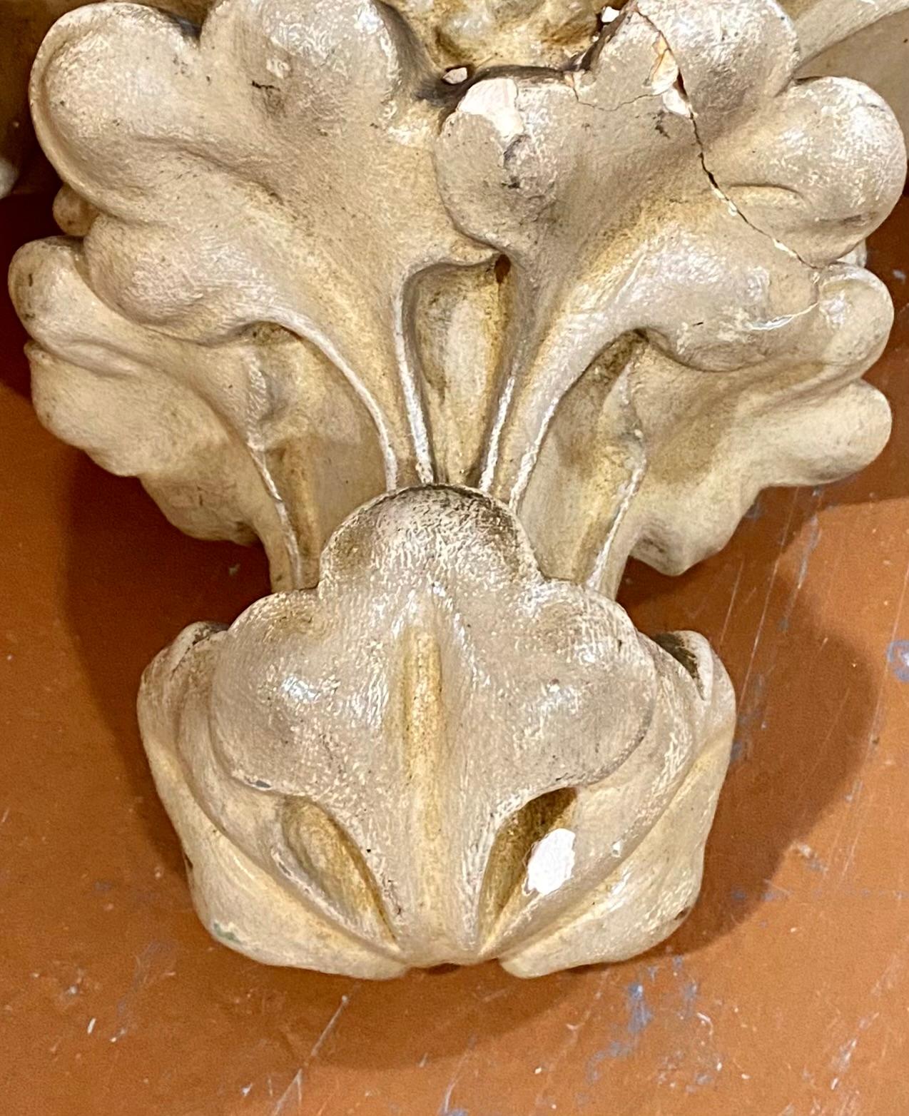 Antique European Architectural Plaster Corbel Wall Bracket 4