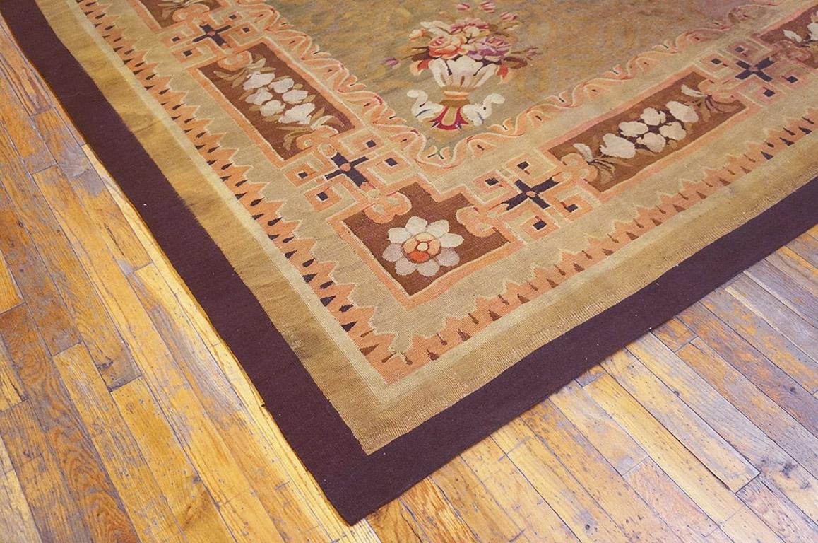 Hand-Woven Antique French Aubusson Carpet - 1st Empire Period For Sale