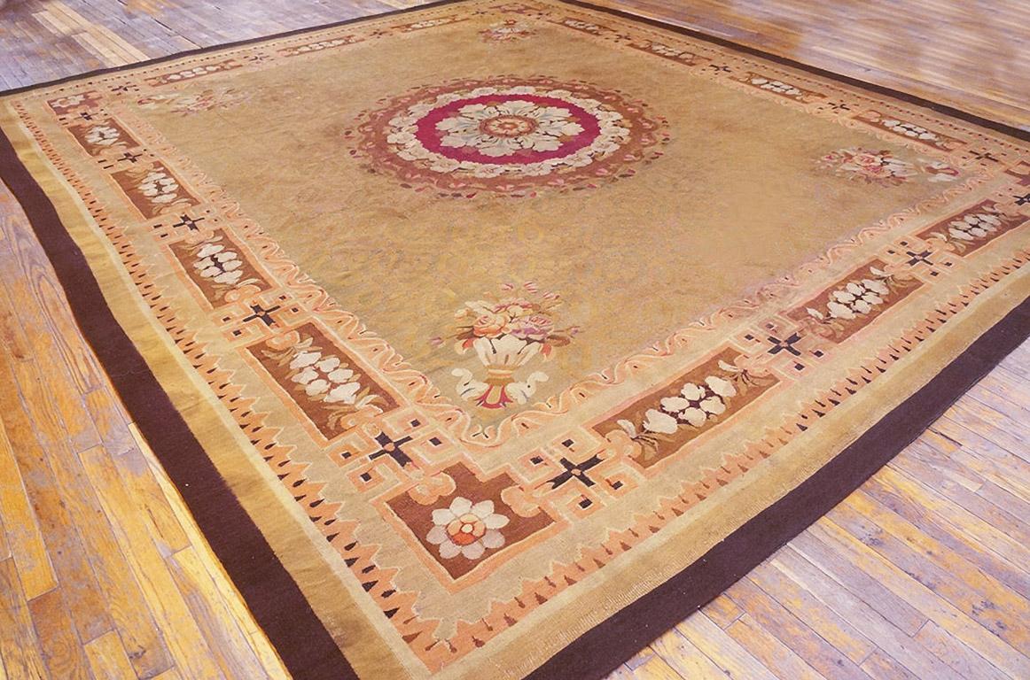 Wool Antique French Aubusson Carpet - 1st Empire Period For Sale