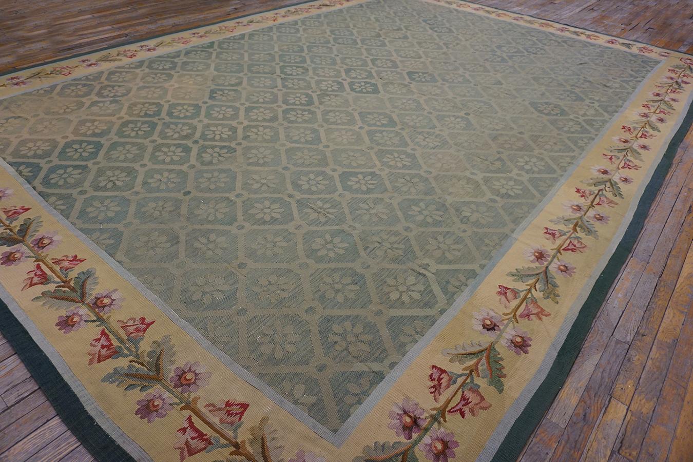 1920s French Aubusson Carpet in Empire Style ( 11'2