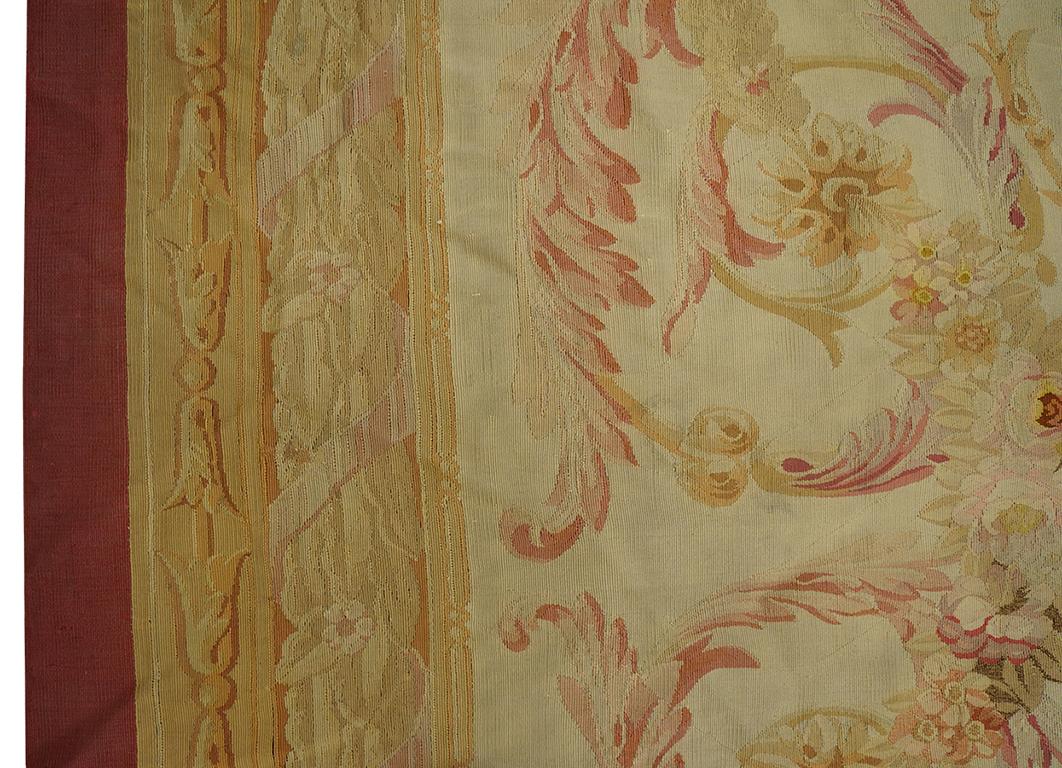 19th Century French Aubusson Carpet ( 13'6