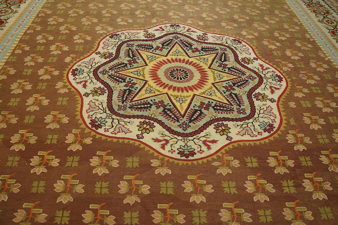 Tessuto a mano Tappeto Aubusson francese dell'inizio del XIX secolo ( 14'9'' x 17'9'' - 450 x 540 cm ) in vendita