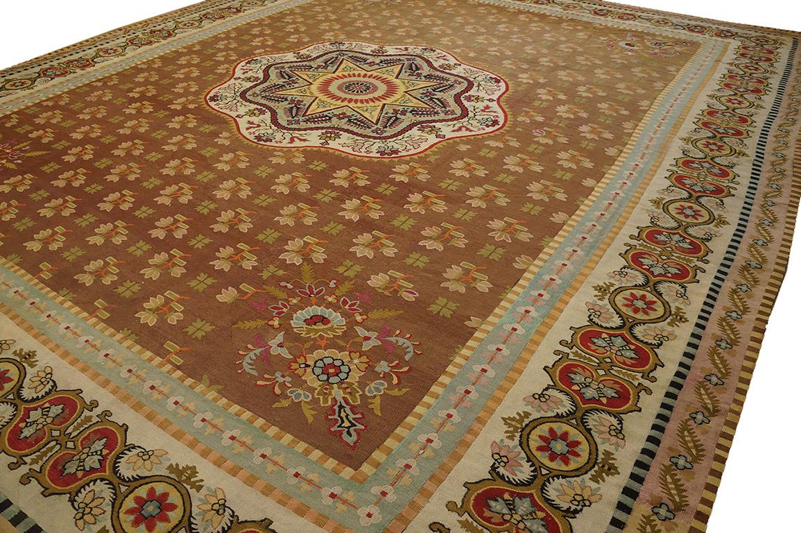 Französischer Aubusson-Teppich des frühen 19. Jahrhunderts ( 14'9'' x 17'9'' - 450 x 540 cm) (Wolle) im Angebot
