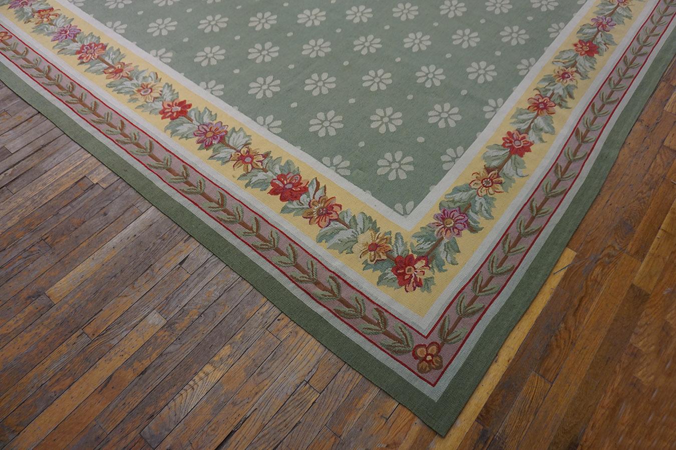 Vintage 1980s Aubusson Carpet in Empire Style ( 15' x 15'4
