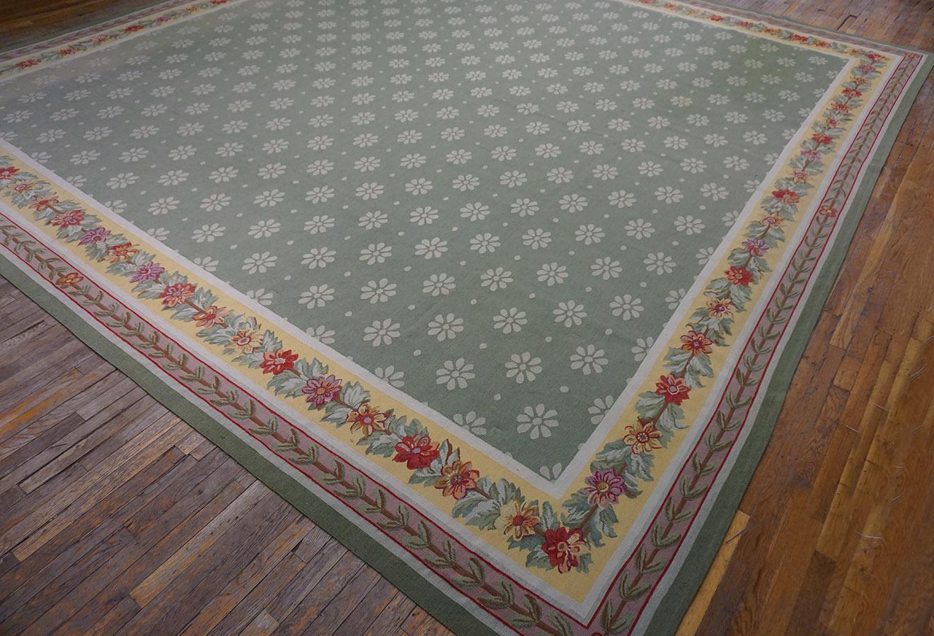 Chinese Vintage 1980s Aubusson Carpet in Empire Style ( 15' x 15'4