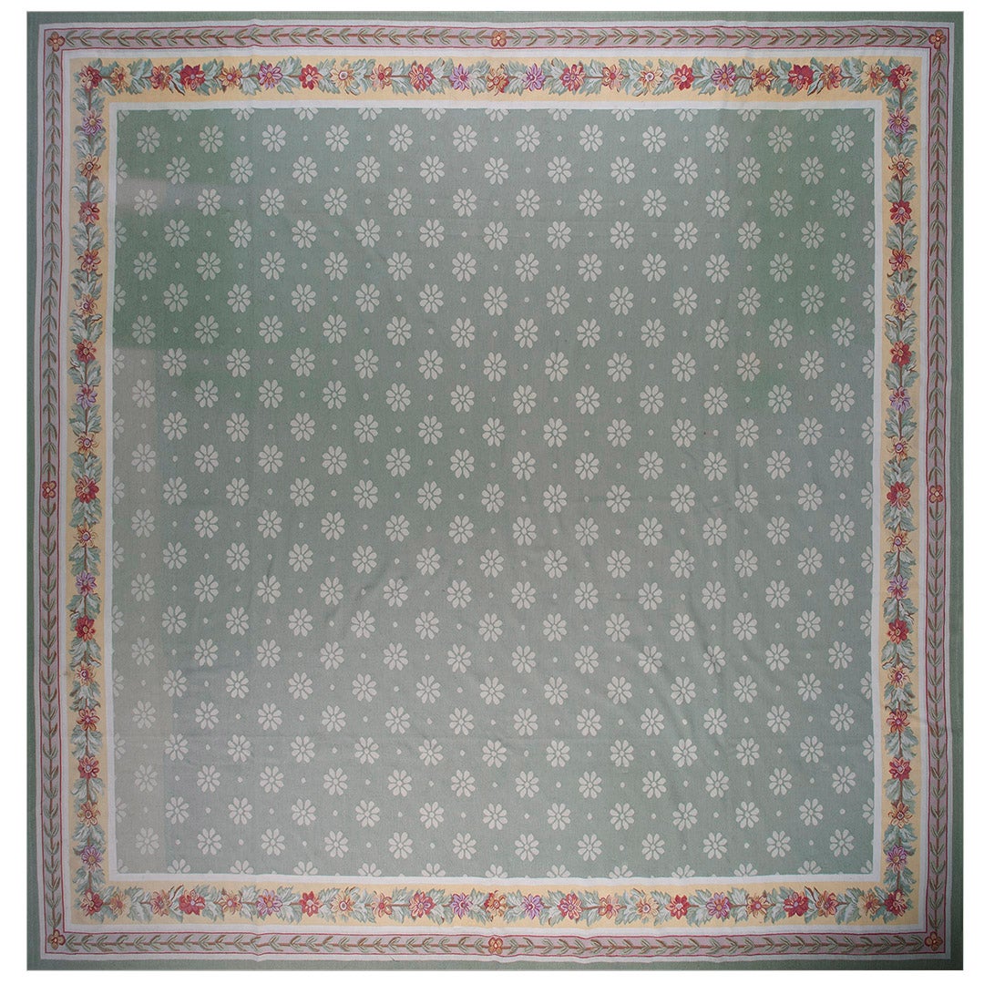 Vintage 1980s Aubusson Carpet in Empire Style ( 15' x 15'4" - 457 x 467 )