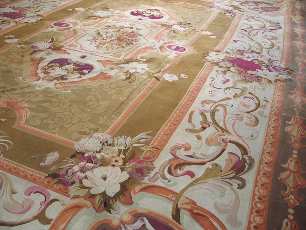 Late 19th Century 19th Century French Napoleon III Period Aubusson Carpet (15'6