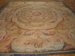 18th Century Antique French Aubusson Louis XVI Period Carpet 15'8" x 16'10" Rug