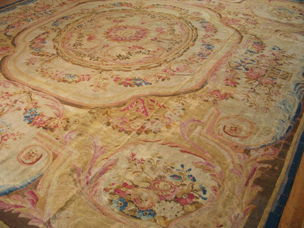 18th Century French Aubusson Louis XVI Period Carpet (15'8