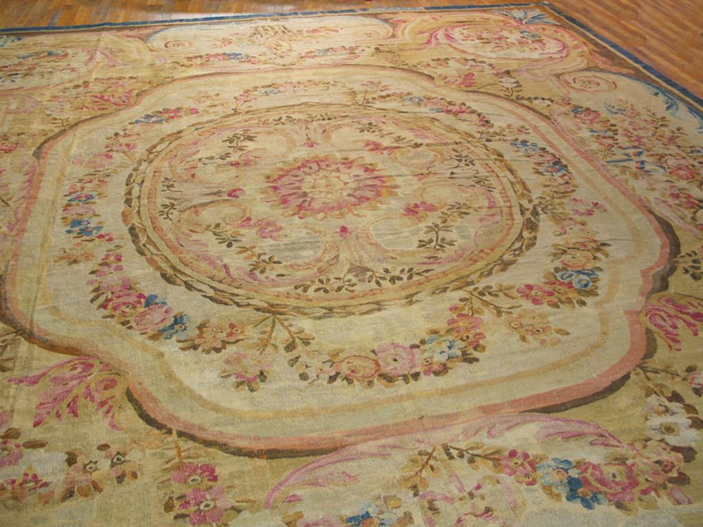 Late 18th Century 18th Century French Aubusson Louis XVI Period Carpet (15'8