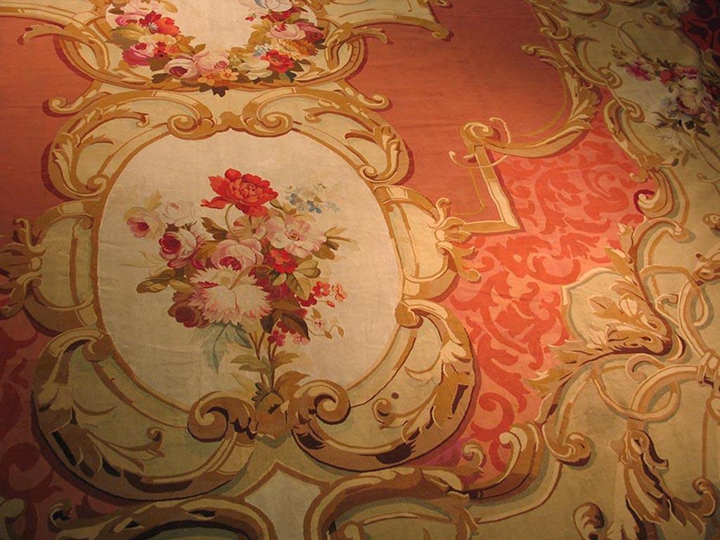 Late 19th Century 19th Century French Aubusson Carpet Napoleon III Period ( 18' x 27'-548 x 823 ) For Sale