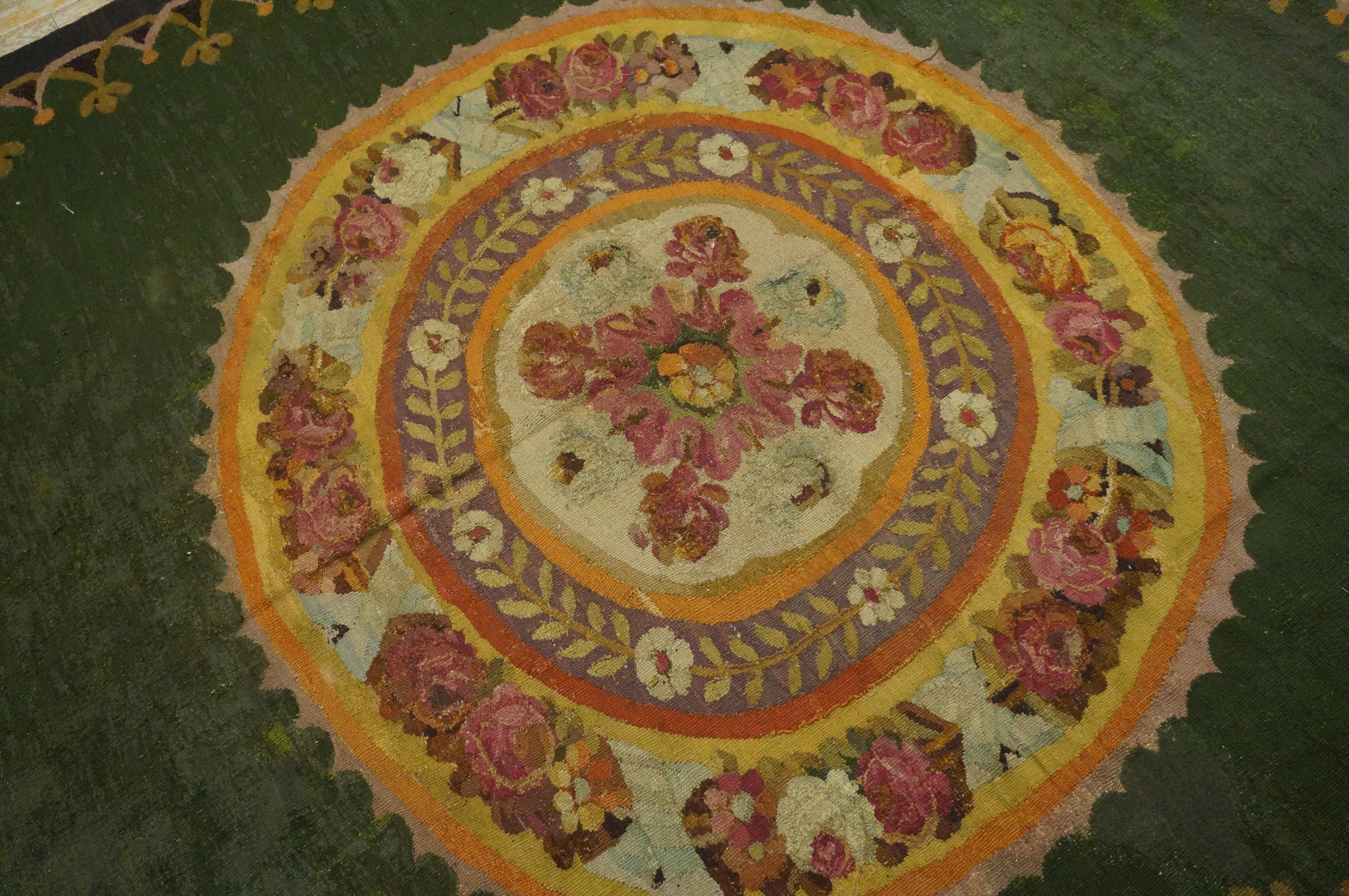 Early 19th Century French Empire Period Aubusson Carpet (7'4