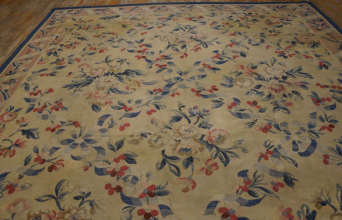 Early 20th Century French Aubusson Carpet ( 9'8