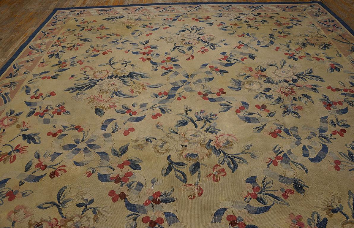 Tissé à la main Tapis d'Aubusson français du début du XXe siècle ( 9'8