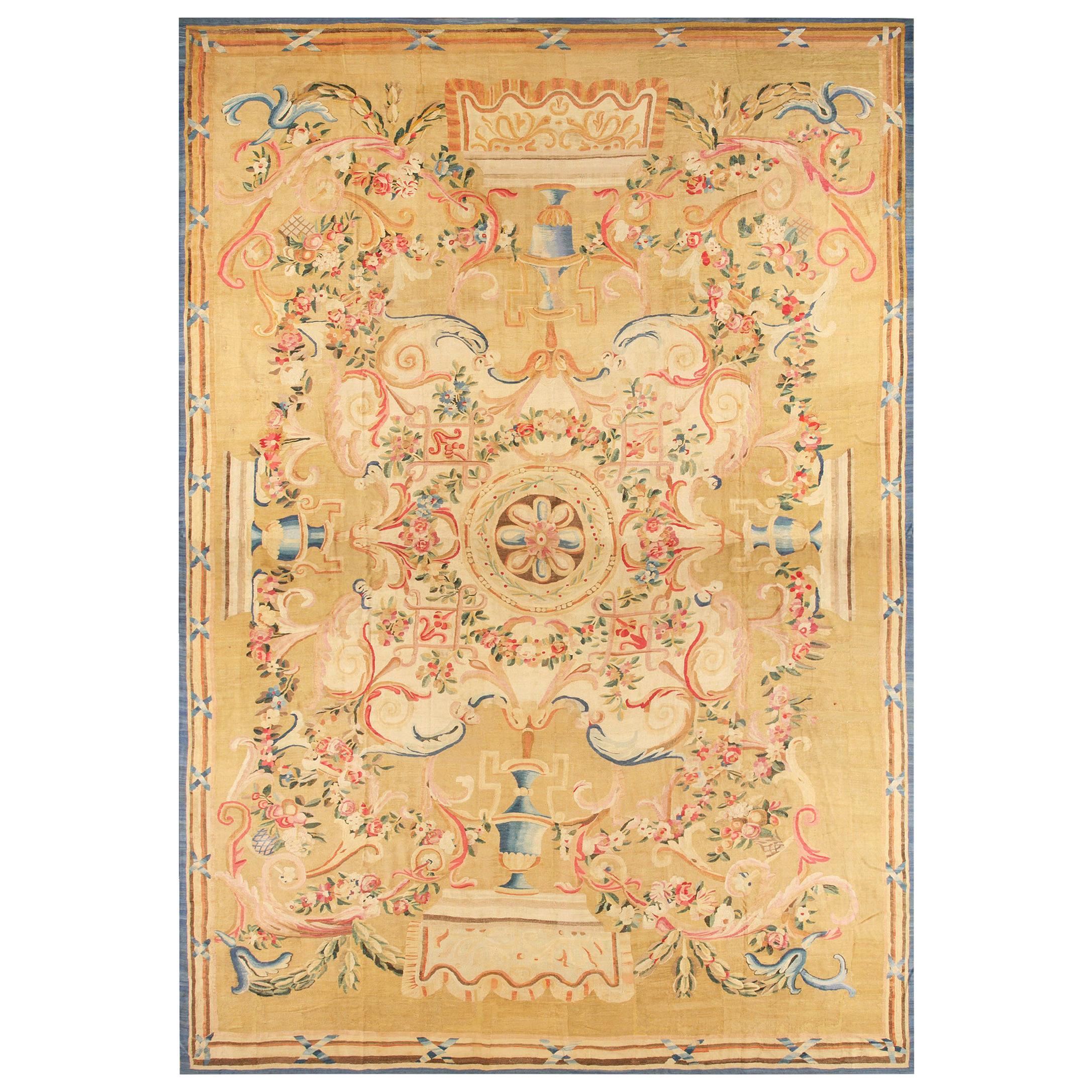 Französischer Aubusson-Teppich aus der Louis-XVI-Periode des 18. Jahrhunderts ( 15'3" x 21'6"-465 x 655)