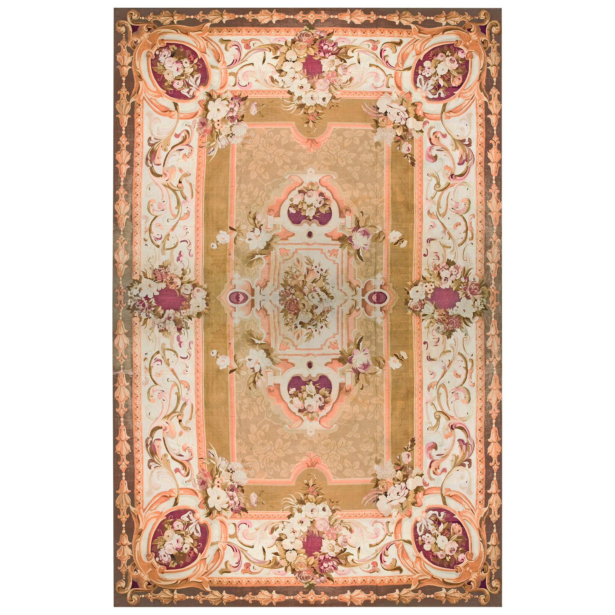 19th Century French Napoleon III Period Aubusson Carpet (15'6" x 22'-472 x 671) For Sale