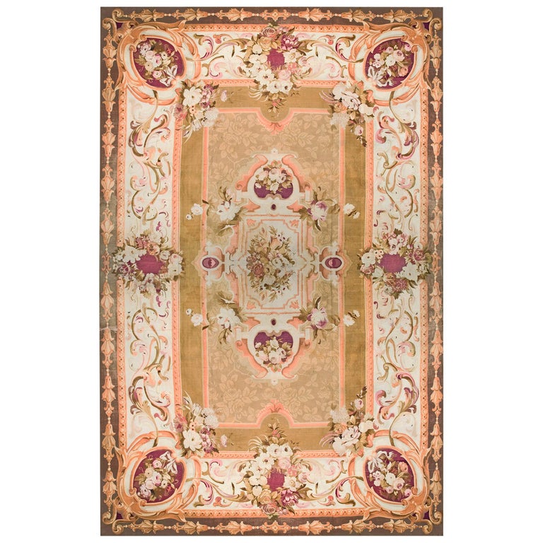 Antique French Aubusson Carpet For Sale at 1stDibs