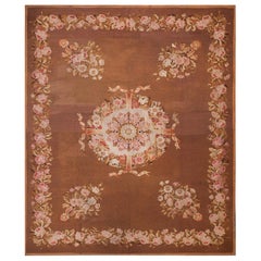 Antique French Aubusson Carpet 8' 0" x 9' 3"