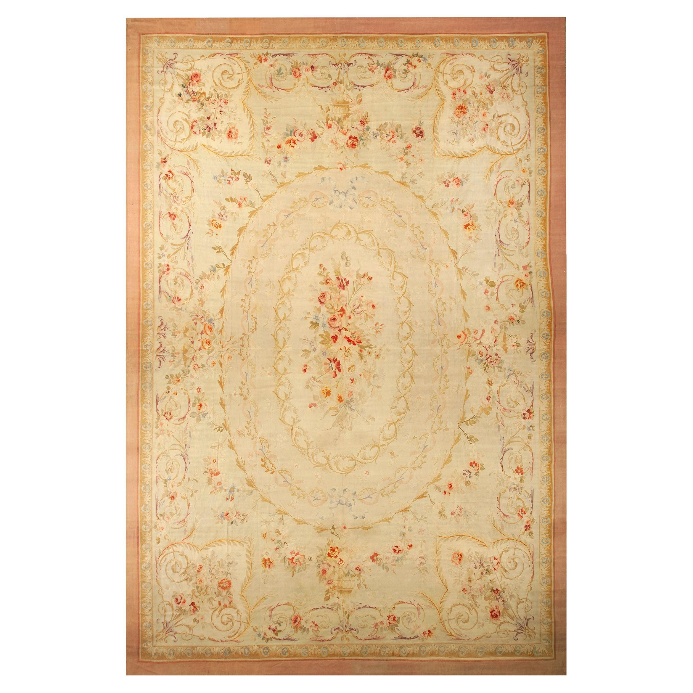 Early 20th Century French Aubusson Carpet ( 14'5' x 20'9'' - 440 x 633 )