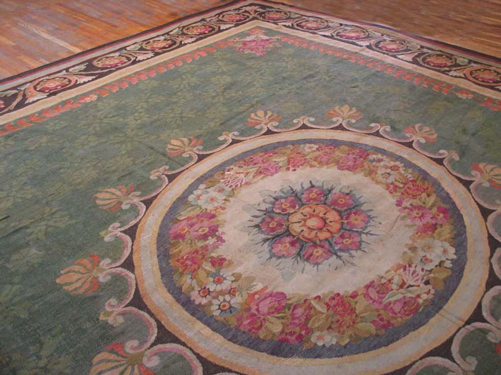 Wool Early 19th Century French Charles X Period Aubusson Carpet (15'8