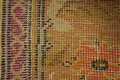 Mid-18th Century Yellow Antique English Axminster Carpet 12' x 14' Wool Rug