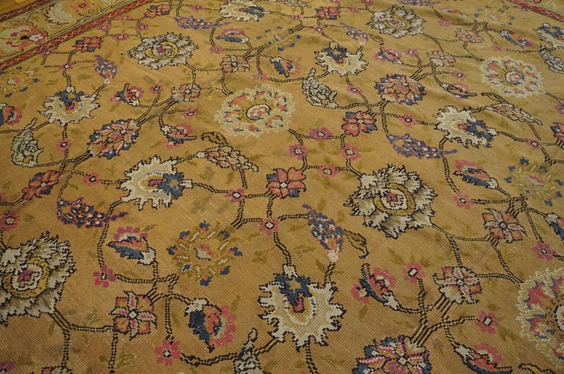 Hand-Woven Mid-18th Century English Axminster Carpet ( 12' x 14' - 366 x 427 ) For Sale
