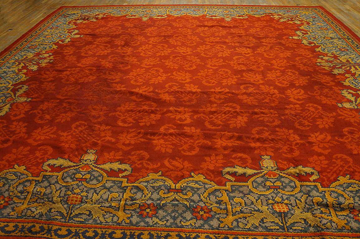 Early 20th Century English Edwardian Axminster Carpet (13'8