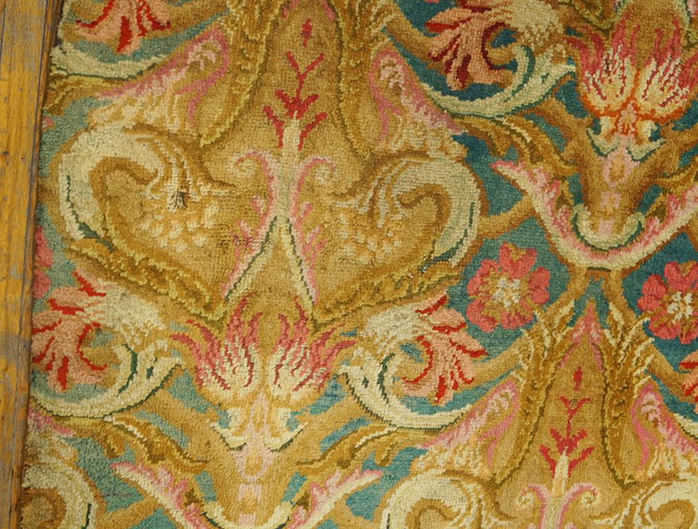 Hand-Woven Mid 18th Century English Axminster Carpet ( 13'8