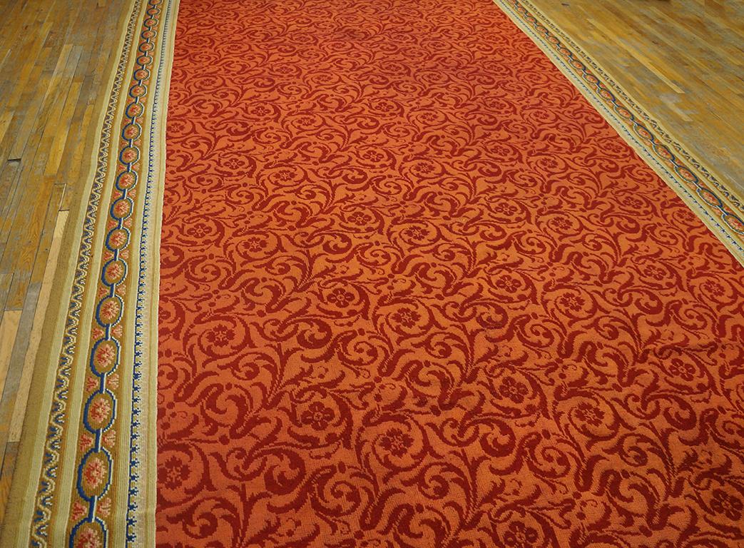 Hand-Woven Mid 19th Century English Axminster Carpet ( 9' 8