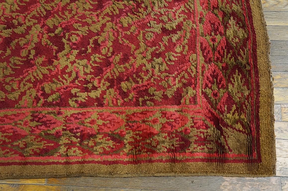Early Victorian Mid 19th Century English Axminster Carpet ( 3' x 6'10