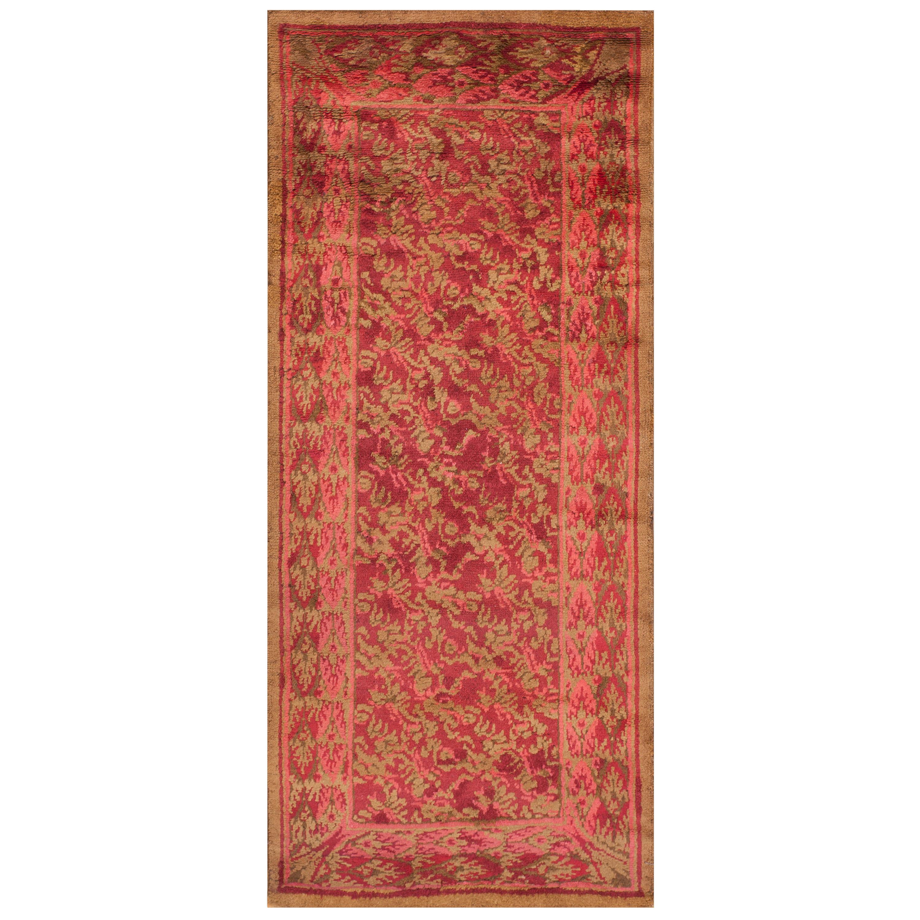 Mid 19th Century English Axminster Carpet ( 3' x 6'10" x 90 x 208 ) For Sale