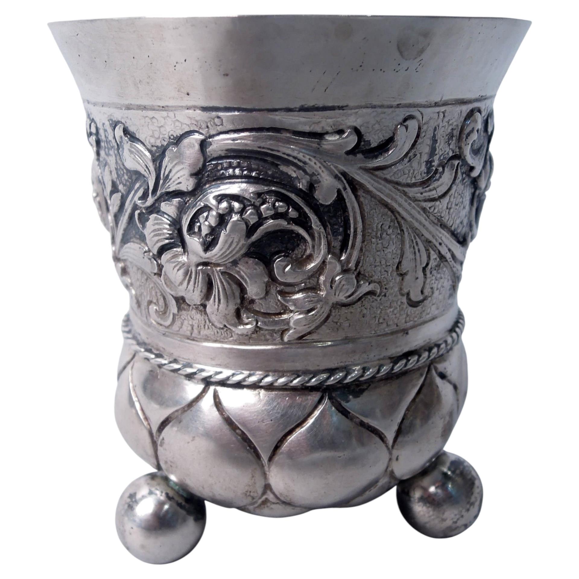 Antique European Baroque Silver Wine Cup