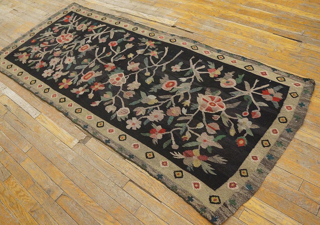 Antiker europäischer Besserabianer-Teppich, Größe: 3'0