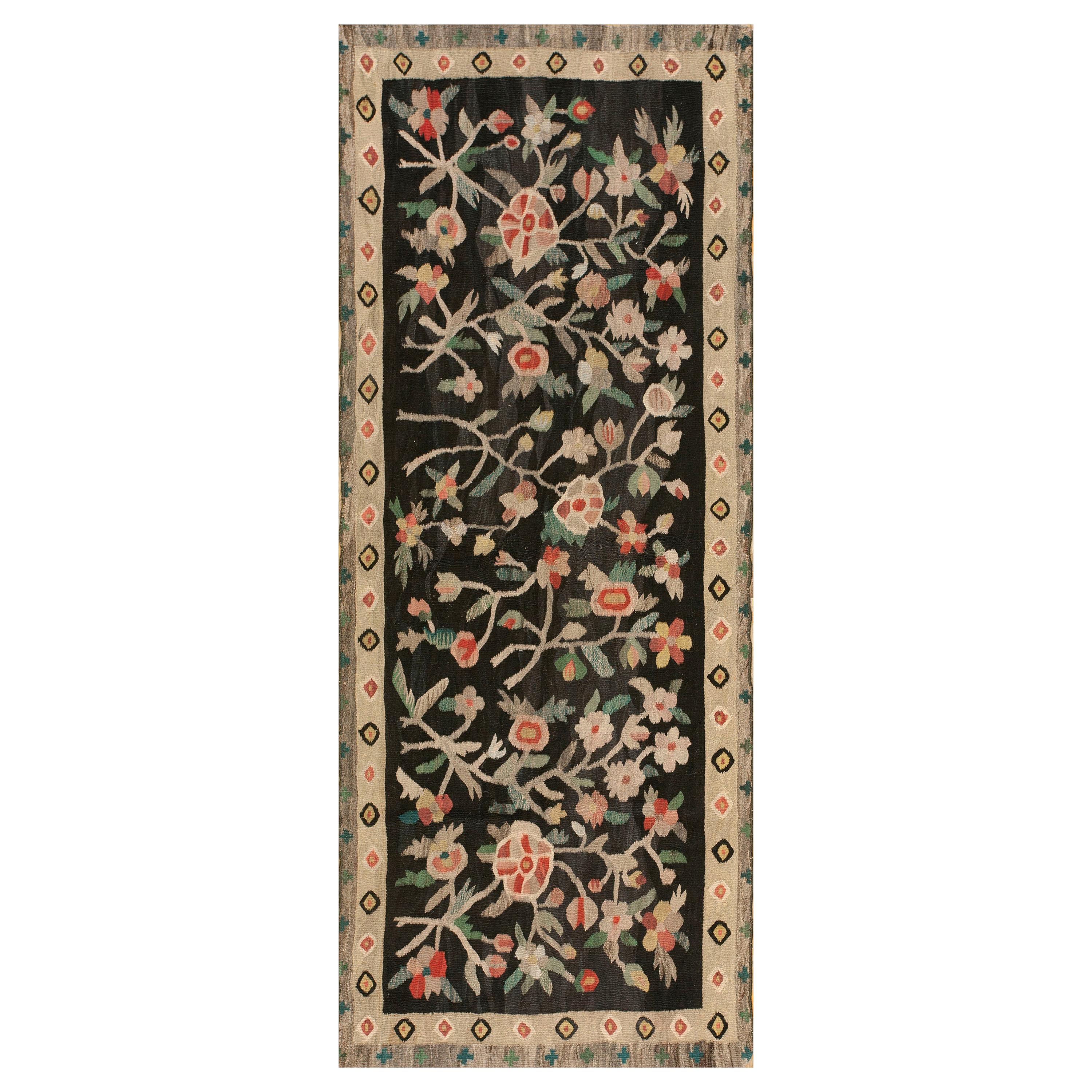 Antique European Besserabian Rug 3' 0" x 7' 3"  For Sale